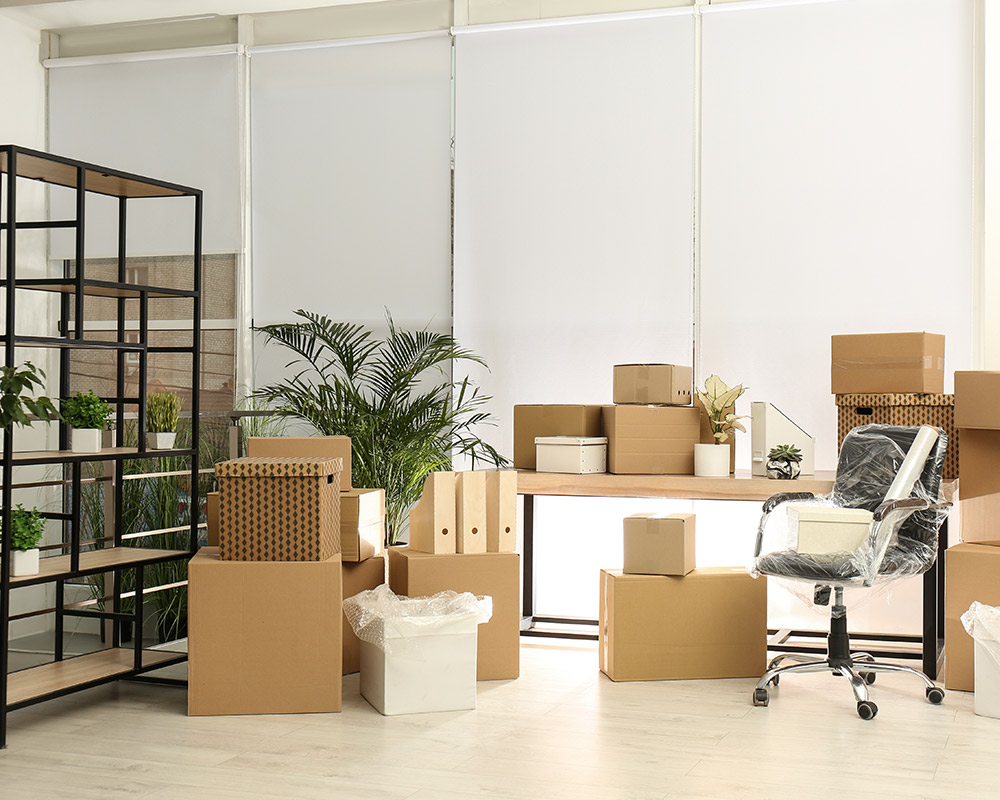 office interiors with moving boxes for transportation murfreesboro tn